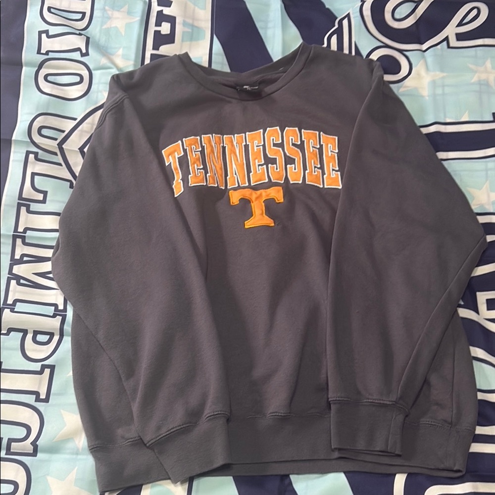 Colosseum XL U of Tennessee Graphic Men's Sweater - Grey & Orange